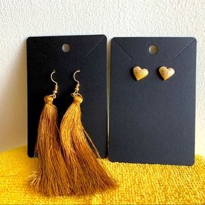 Tan Tassel Earring set